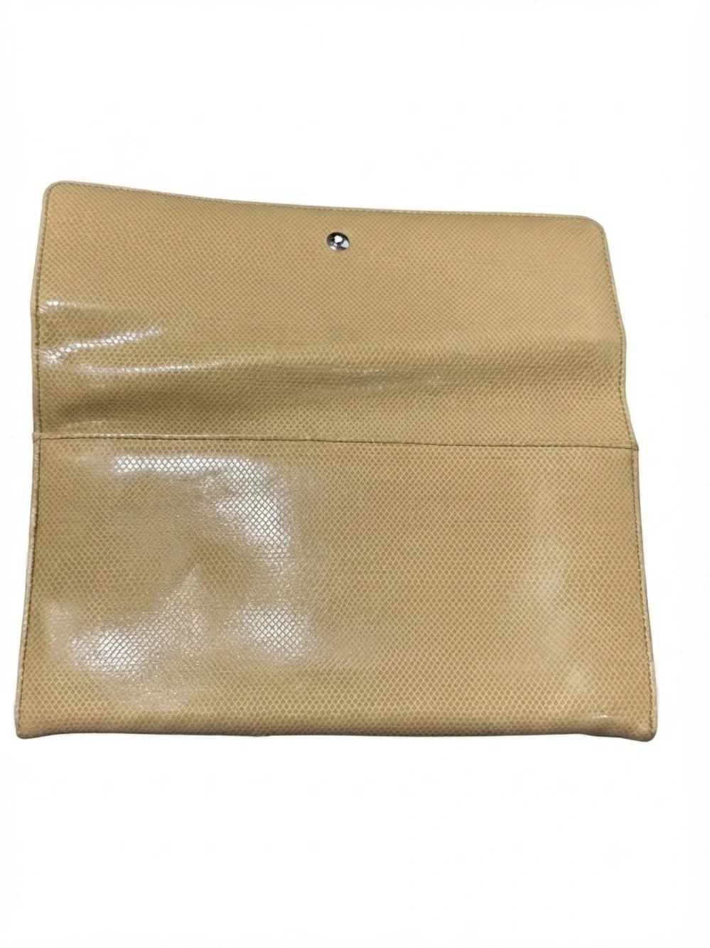 Montblanc Beige Embossed Leather Long Wallet – Pristine Condition
